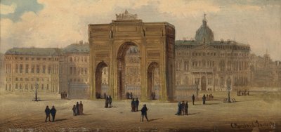 Triumphbogen mit figürlicher Staffage tekijältä Karl Kaufmann